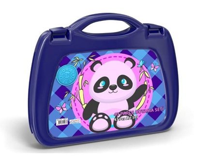Coral High Kız Çocuk Sevimli Panda Boyama Seti 43'lü Pastel Boya