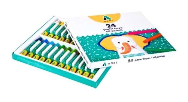 Adel Karton Kutulu Yağlı 24'lü Pastel Boya
