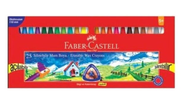 Faber-Castell Silinebilir Wax Crayon 25 Li Pastel Boya