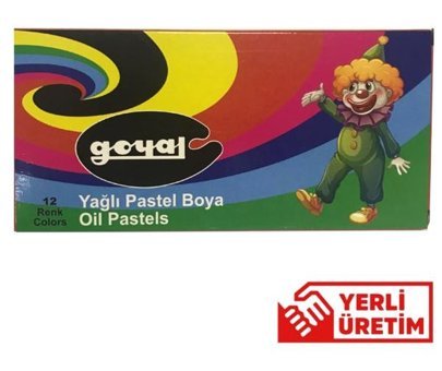Goyal Karton 12 Renk Köşeli Pastel Boya