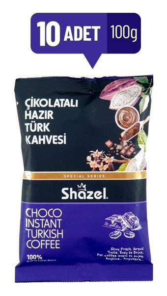 Shazel Çikolatalı Türk Kahvesi 10x100 gr