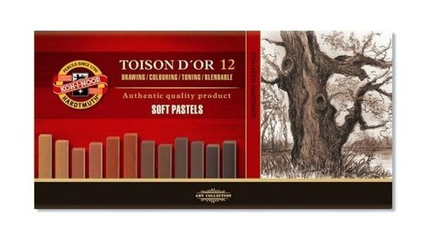 Koh-i Noor Toison D'Or Soft Kahverengi Tonları 12'li Pastel Boya