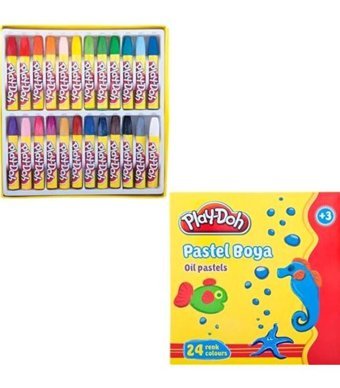 Play-Doh 24 Renk Karton Kutu Pastel Boya