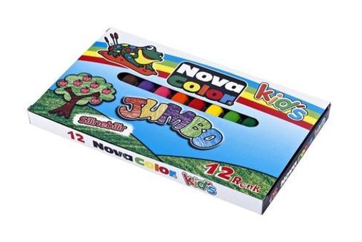 Nova Color 12 Renk Jumbo Mum Boya Pastel Boya