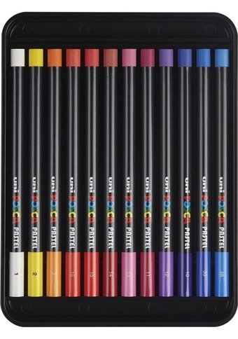 Uni Posca Oil & Wax Yağlı 24 Renk Tam Boy Pastel Boya