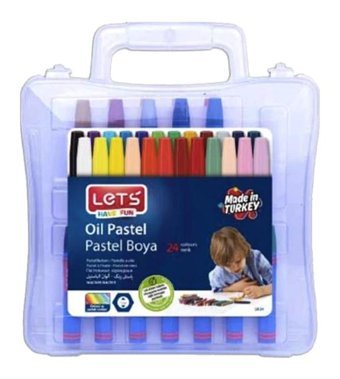Plastik Çantalı 24'lü 1 Paket Lets Plasti Pastel Boya