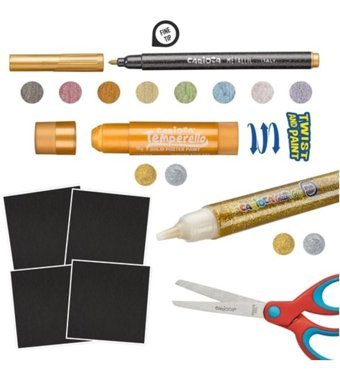 Carioca Metalik Kalemli Yaratıcı Boyama Seti Pastel Boya