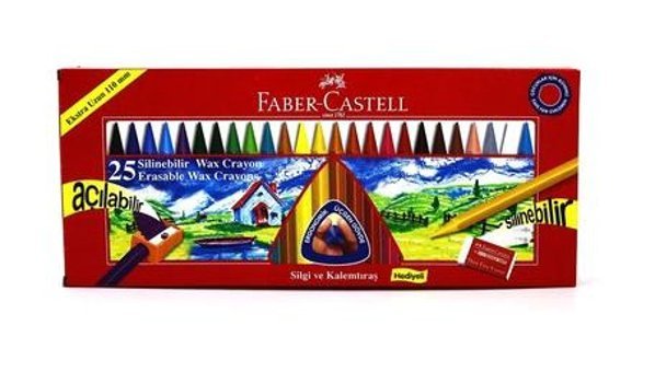 Faber-Castell 25 Li Silinebilir Wax Crayon Pastel Boya