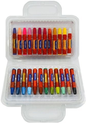 Kids Mode Yağlı Altıgen 24 Renk Pastel Boya
