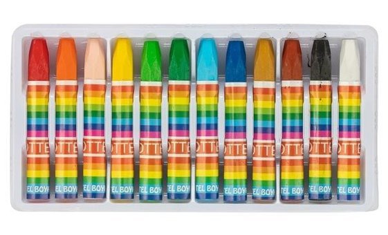 Lets Karton Kutu Köşeli 12 Renk Pastel Boya