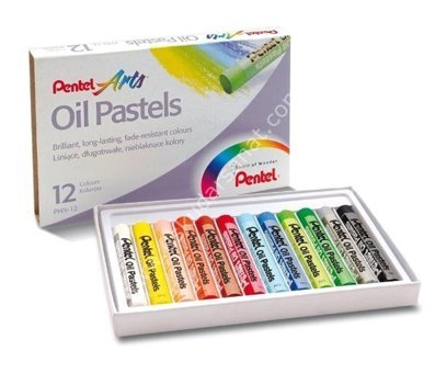 Pentel Arts Yağlı Pastel 12 Renk Pastel Boya