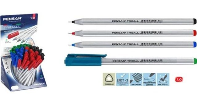 Pensan Tükenmez Trıball 1Mm Mavi Pastel Boya