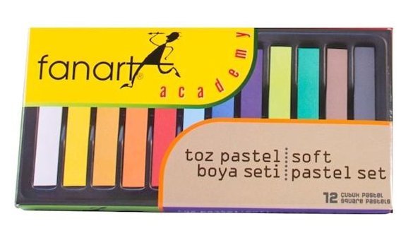 Fanart Toz Soft Pastel 12 Renk Tam Boy Pastel Boya