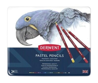 Pastel Pencil 24'lü Teneke Kutu Pastel Kalem Seti Pastel Boya