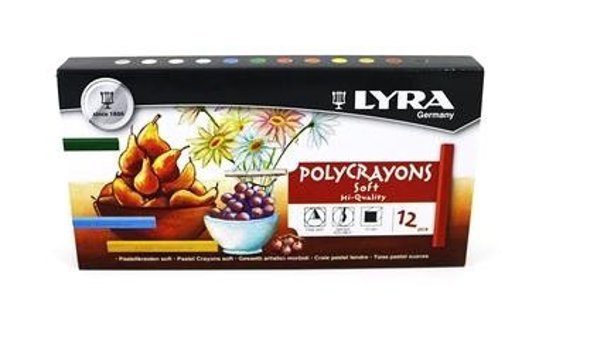Lyra 12 Renk Polycrayons Soft Toz Pastel Pastel Boya