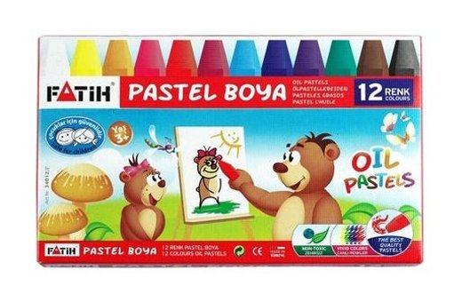 Fatih 12 Renk Karton Kutu Boya Pastel Boya