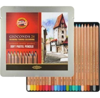 Koh-i Noor Gioconda Soft Pastel Kalem 24 Renk Metal Kutu Pastel Boya