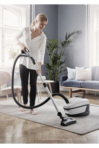 Nilfisk Elite Eco Energy 750 W Yatay Hepa Filtreli Toz Torbalı Süpürge Beyaz