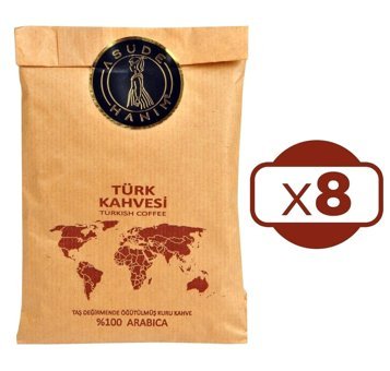 Asude Hanım Sade Orta Kavrulmuş Türk Kahvesi 8x90 gr