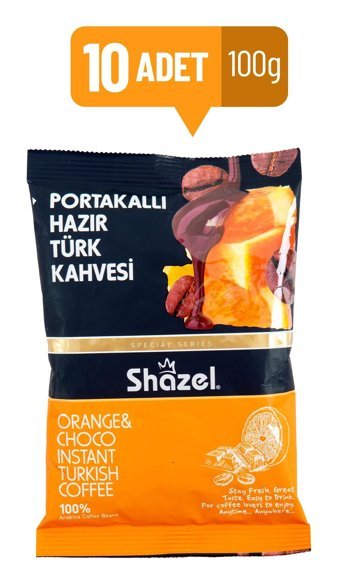 Shazel Portakallı Türk Kahvesi 10x100 gr