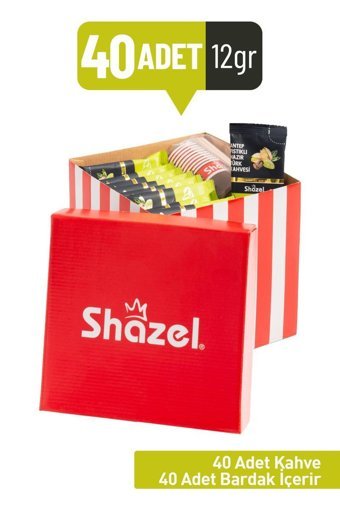 Shazel Antep Fıstıklı Türk Kahvesi 40x12 gr