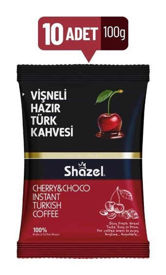 Shazel Vişneli Türk Kahvesi 10x100 gr