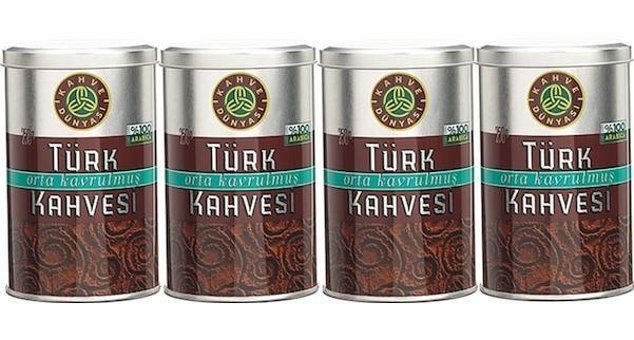Kahve Dünyası Sade Orta Kavrulmuş Türk Kahvesi 4x250 gr