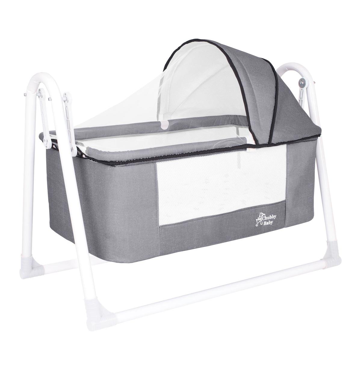 Chubby Baby First Class MDF 15 kg Kapasiteli Dikdörtgen Yataklı Sallanan Portatif Beşik Füme
