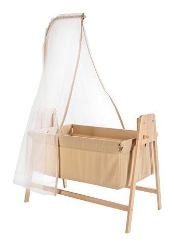 Babycom Mycrib Ahşap 13 kg Kapasiteli Dikdörtgen Sallanan Anne Yanı Beşik Açık Kahverengi