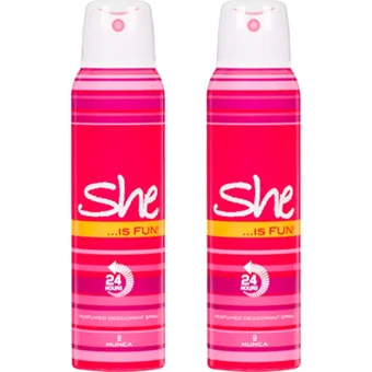 She Fun Sprey Kadın Deodorant 2x150 ml