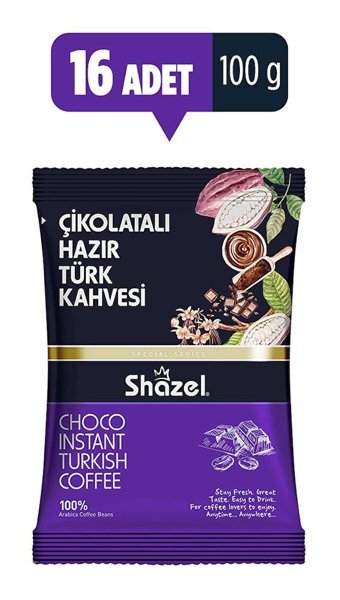 Shazel Çikolatalı Türk Kahvesi 16x100 gr