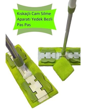 Harmoni Kıskaçlı Cam Silme Mopu Seti Yeşil