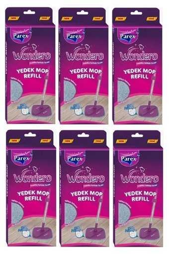 Parex Wondero 6'lı Yedek Mop Gri