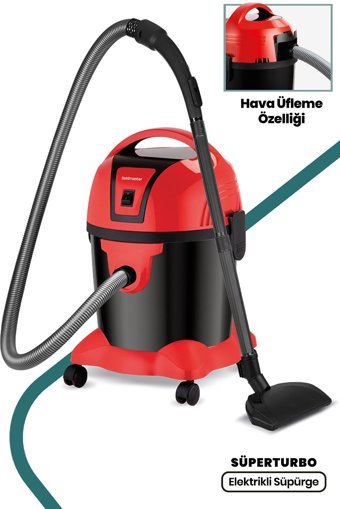 Goldmaster Süperturbo 1200 W Dikey Toz Torbalı Süpürge Kırmızı - Siyah