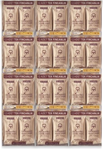 Kurukahveci Mehmet Efendi Sade Orta Kavrulmuş Türk Kahvesi 12x12x6 gr