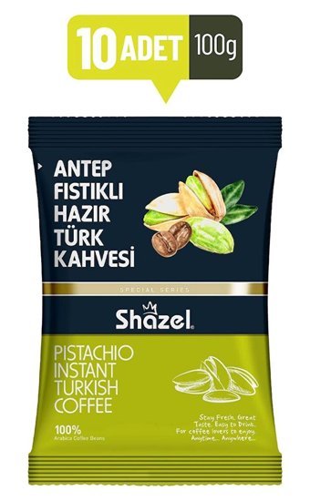 Shazel Antep Fıstıklı Türk Kahvesi 10x100 gr