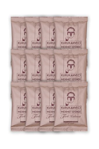 Kurukahveci Mehmet Efendi Sade Orta Kavrulmuş Türk Kahvesi 12x100 gr