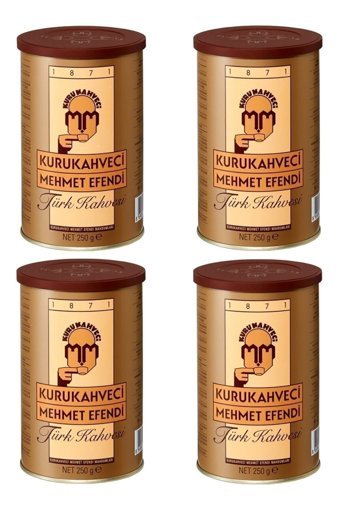 Kurukahveci Mehmet Efendi Sade Orta Kavrulmuş Türk Kahvesi 4x250 gr