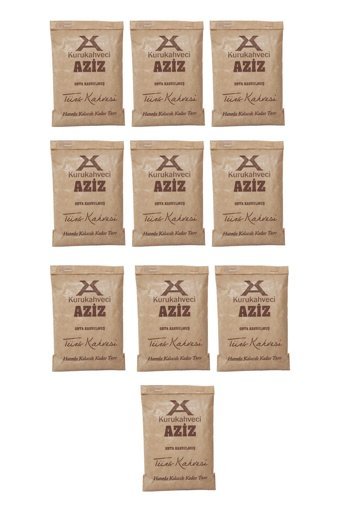 Kurukahveci Aziz Sade Orta Kavrulmuş Türk Kahvesi 10x100 gr