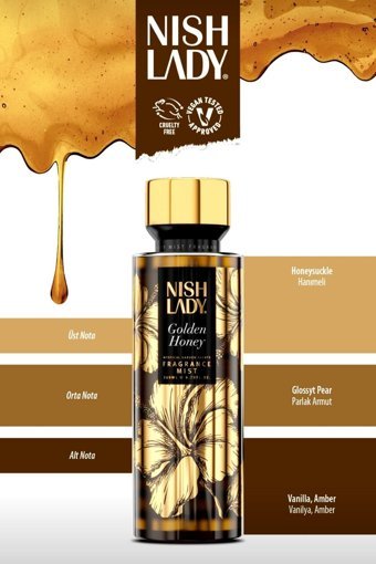 Nishlady Golden Honey Amber Kadın Vücut Spreyi 260 ml