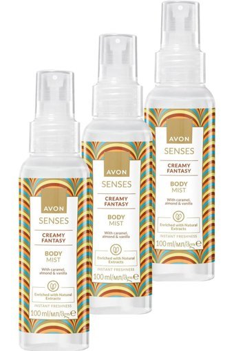 Avon Senses Creamy Fantasy Çiçeksi Unisex Vücut Spreyi 3x100 ml