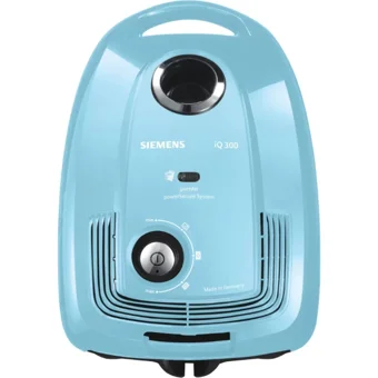 Siemens VSC3A330A 600 W Yatay Hepa Filtreli Turbo Başlıklı Toz Torbalı Süpürge Mavi