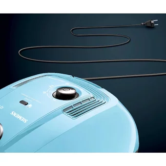 Siemens VSC3A330A 600 W Yatay Hepa Filtreli Turbo Başlıklı Toz Torbalı Süpürge Mavi