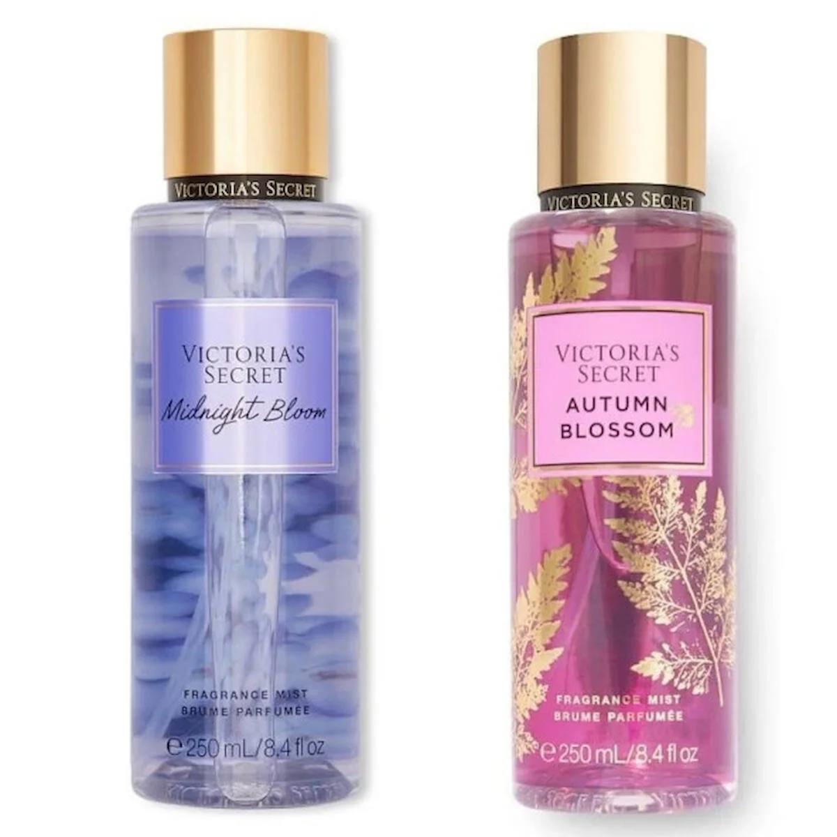 Victoria's Secret Midnight Bloom-Autumn Blossom Meyvemsi-Şekerli Kadın Vücut Spreyi 2x250 ml