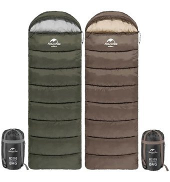 Naturehike U350 -13 Derece Elyaf Kış Dağcılık Tek Kişilik Yetişkin Uyku Tulumu Mavi