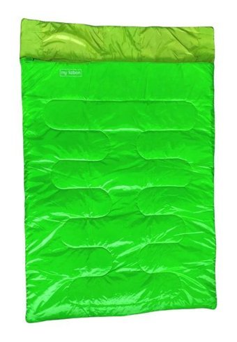 My Lizbon - 10 Derece Elyaf Dört Mevsim Kamp Çift Kişilik Yetişkin Uyku Tulumu Yeşil
