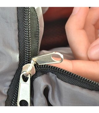 Desert & Fox 12 Derece Polyester Dört Mevsim Kamp Tek Kişilik Yetişkin 1.4 Kg Uyku Tulumu Gri - Mavi