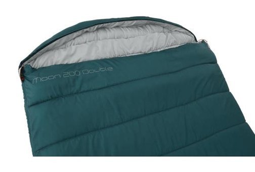 Easy Camp Moon 200 -10 Derece Elyaf - Polyester Dört Mevsim Kamp Çift Kişilik Yetişkin Uyku Tulumu Gri