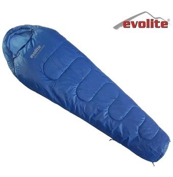 Evolite Alaska Pro 0 Derece Sentetik Dört Mevsim Dağcılık Tek Kişilik Yetişkin Uyku Tulumu Mavi Sol