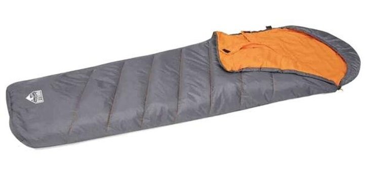 Bestway Pavillo 68103 6 Derece Polyester Dört Mevsim Kamp Tek Kişilik Yetişkin Uyku Tulumu Gri